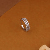 Trendy Cubic Zirconia Silver Ring for Women